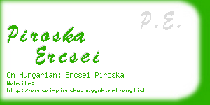 piroska ercsei business card